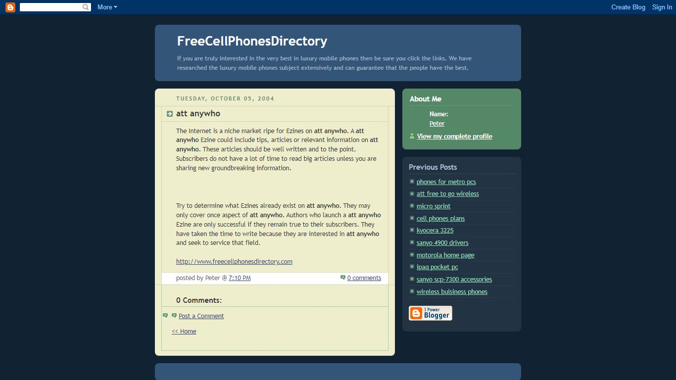 FreeCellPhonesDirectory: att anywho